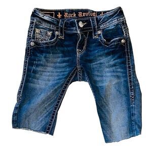 Rock Revival Womens Size 24 Cutoff Denim Jean Shorts